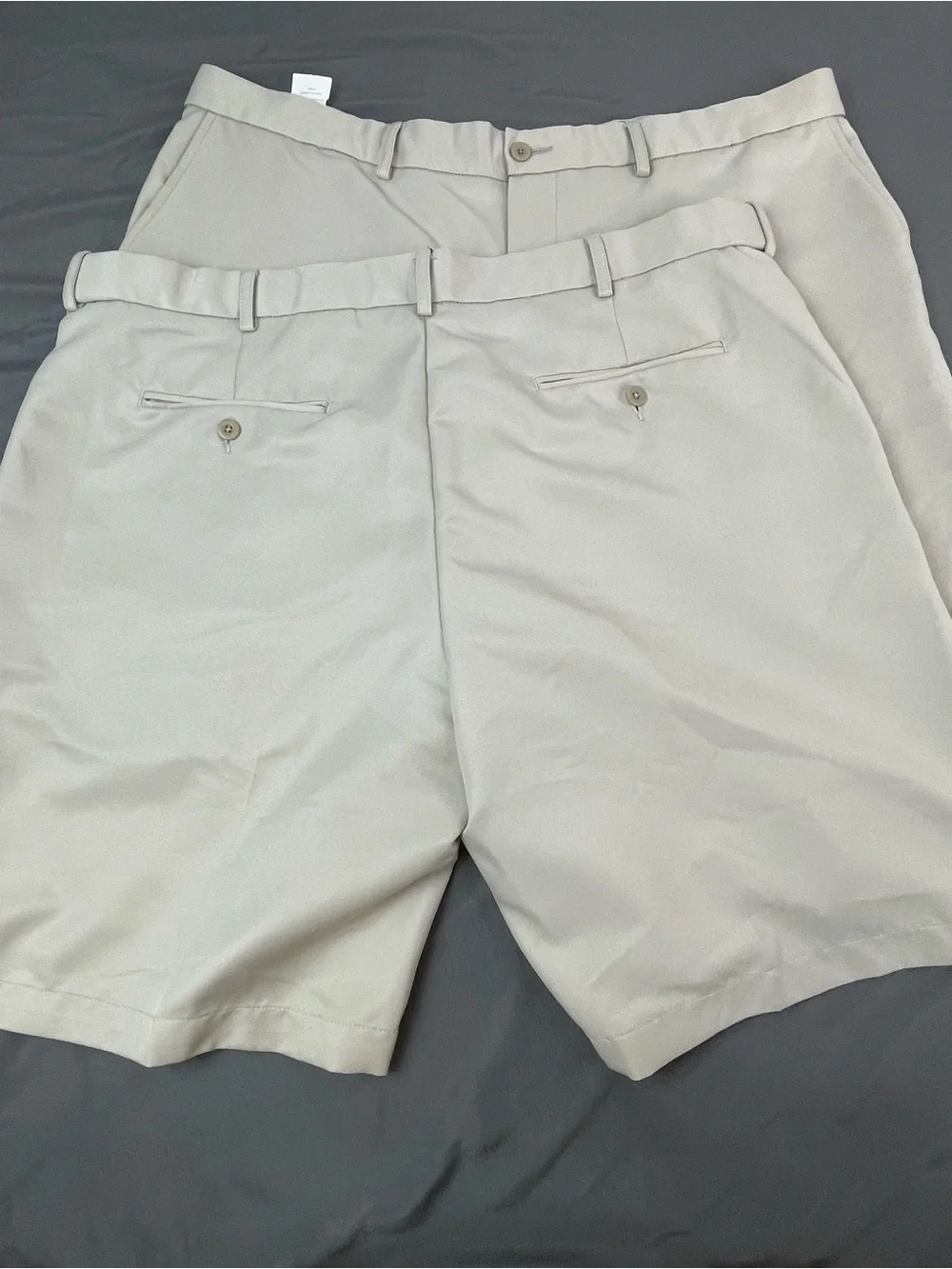 Savane Mens Shorts Sz 40 Beige Relaxed Fit‎ Comfort Waist Wrinkle Free Lot of 2